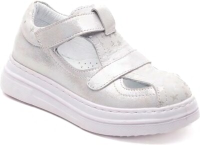 Toptan Kız Çocuk Renkli Sandalet 26-30EU Minican 1060-HC-P-1416 Gümüş