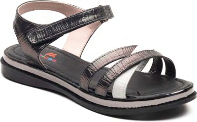 Toptan Kız Çocuk Renkli Sandalet 26-30EU Minican 1060-X-P-S01 Platin
