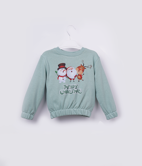 Toptan Kız Çocuk Sweatshirt 3-6Y Büşra Bebe 1016-23257 - 1