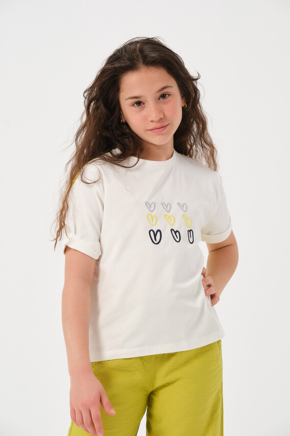 Toptan Kız Çocuk T-shirt 8-15Y Jazziee 2051-241Z4ALF51 - 2