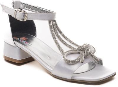 Toptan Kız Çocuk Taşlı Kurdele Detaylı Sandalet Ayakkabı 33-37EU Minican 1060-Z-F-100 - Minican