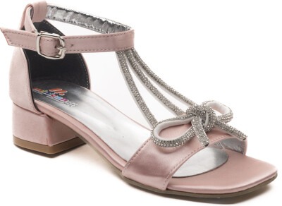 Toptan Kız Çocuk Taşlı Kurdele Detaylı Sandalet Ayakkabı 33-37EU Minican 1060-Z-F-100 - Minican (1)