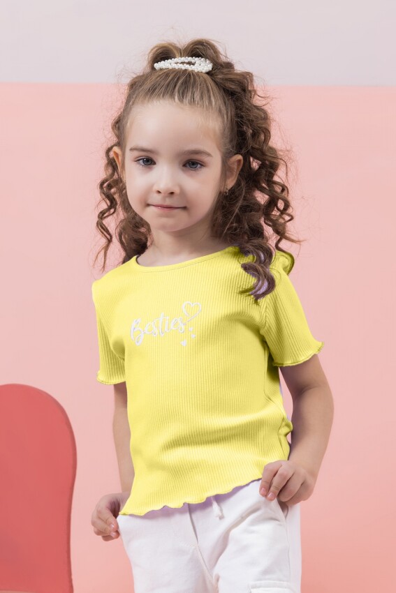 Toptan Kız Çocuk Tişört 4-9M Boys&Girls 1081-0351 - 2