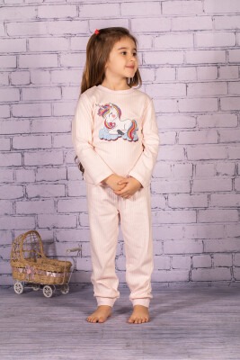 Toptan Kız Çocuk Unicorn Baskılı Pijama Takım 3-14Y Zeyland 1070-232Z1PJM342 - Zeyland