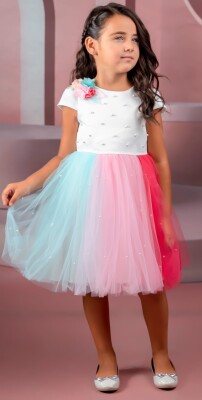 Toptan Kız Çocuk Unicorn Elbise 3-6Y Eray Kids 1044-9315 - 1