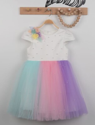 Toptan Kız Çocuk Unicorn Elbise 3-6Y Eray Kids 1044-9315 - 2