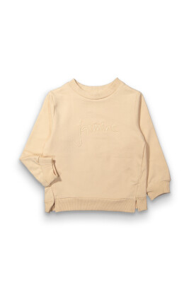 Toptan Kız Çocuk Yanları Yırtmaçlı Sweatshirt 2-5Y Tuffy 1099-0457 - 2