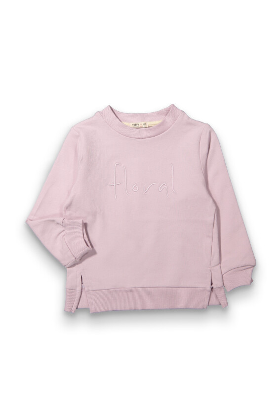 Toptan Kız Çocuk Yanları Yırtmaçlı Sweatshirt 2-5Y Tuffy 1099-0457 - 5