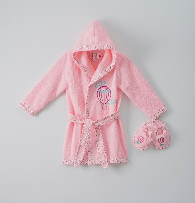 Toptan Unisex Bathrobe Set 1-5Y Ramel Kids 1072-492 - 3