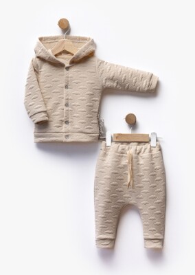 Toptan Unisex Bebek 2'li Hırka ve Pantolon Takım 6-18M Flexi Baby 2063-217596 - 2