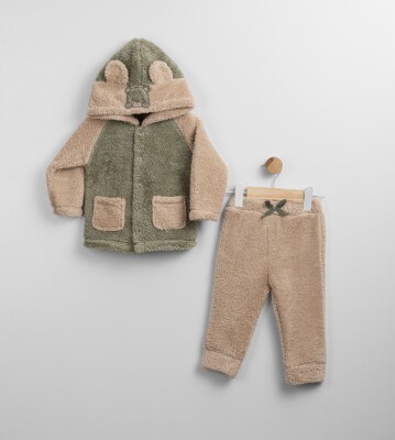 Toptan Unisex Bebek 2'li Hırka ve Pantolon Takım 6-24M Flexi Baby 2063-217552 - 2