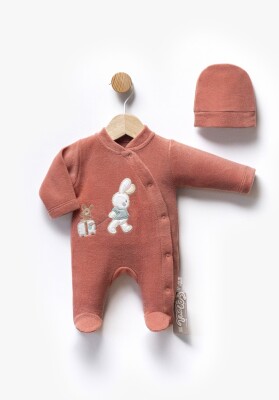 Toptan Unisex Bebek 2'li Zıbın ve Şapka Takım 0-1M Flexi Baby 2063-247221 - 2