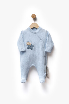 Toptan Unisex Bebek Baskılı Zıbın 0-6M Flexi Baby 2063-252294 Bebe Mavisi