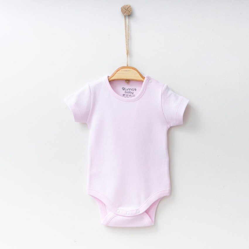 Toptan Unisex Bebek Body 0-18M Gümüş Baby 2043-0050 - 4