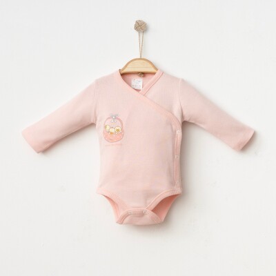 Toptan Unisex Bebek Body 0-3M Gümüş Baby 2043-0073 - Gümüş Baby