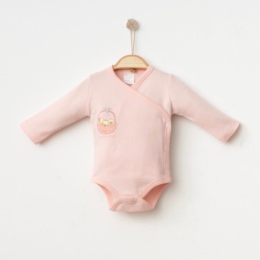 Toptan Unisex Bebek Body 0-3M Gümüş Baby 2043-0073 - 6