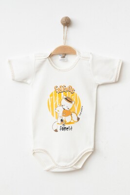 Toptan Unisex Bebek Çıtçıtlı Badi 9-18M Hoppidik 2017-7135 - 2