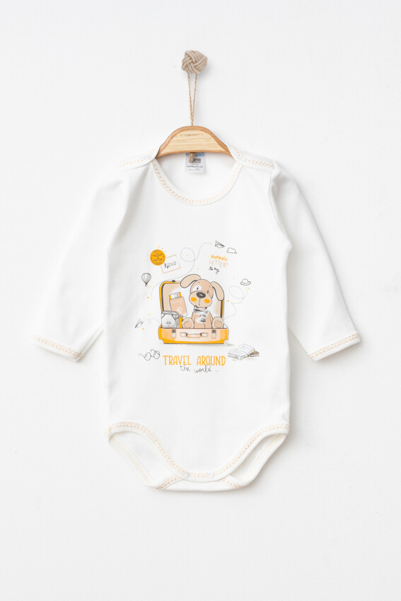 Toptan Unisex Bebek Çıtçıtlı Badi 9-18M Hoppidik 2017-7172 - 3