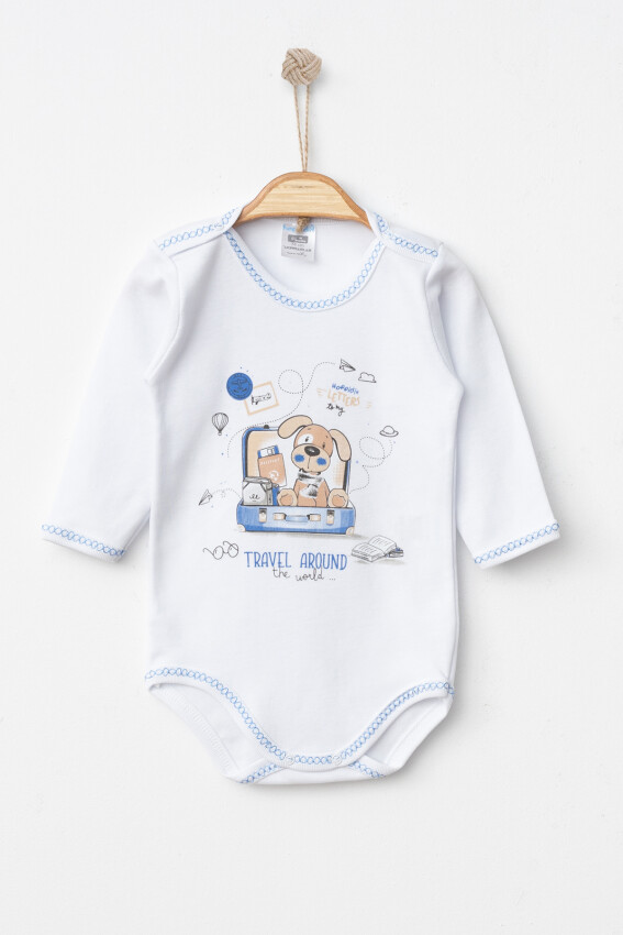 Toptan Unisex Bebek Çıtçıtlı Badi 9-18M Hoppidik 2017-7172 - 4