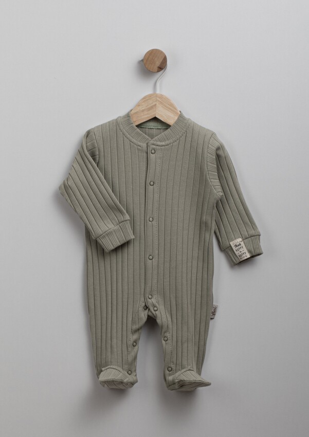 Toptan Unisex Bebek Çizgili Tulum 0-6M Flexi Baby 2063-252301 - 3