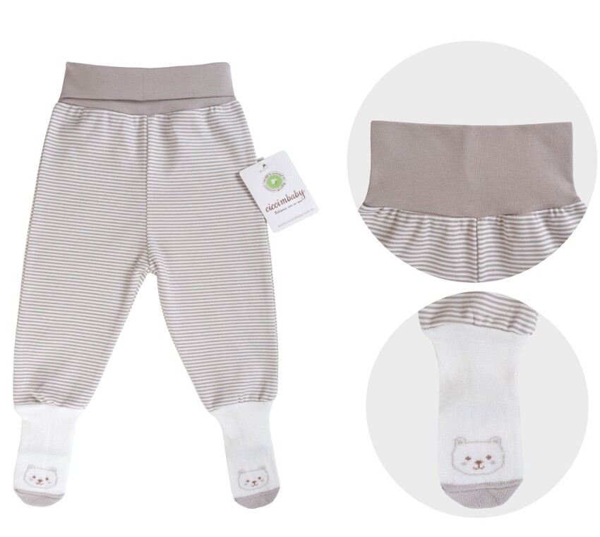 Toptan Unisex Bebek Çoraplı Pantolon 3-9M Ciccimbaby 1043-4647-2 - 1