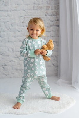Toptan Unisex Bebek Desenli Pijama Takımı 0-18M Zeyland 1070-242Z1TJM76 - 2