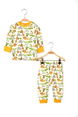 Toptan Unisex Bebek Desenli Pijama Takımı 0-18M Zeyland 1070-242Z1TJM76 - Zeyland