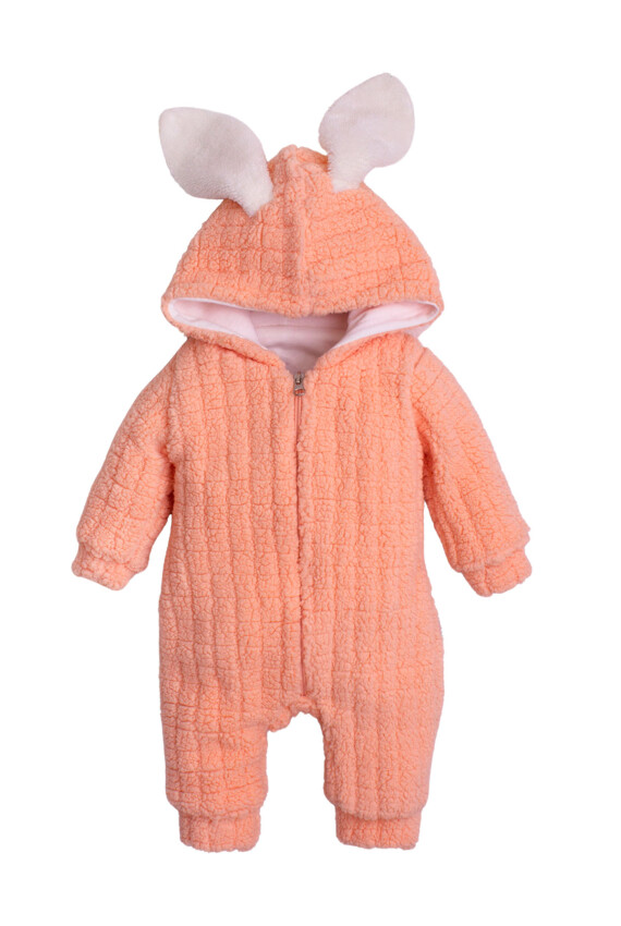 Toptan Unisex Bebek Kapüşonlu Tulum 3-12M Kidexs 1026-40142 - 4