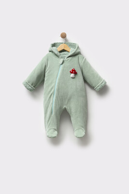 Toptan Unisex Bebek Mantar Aksesuarlı Kozmonot Tulum 3-12M Minicorn 2018-2351 - Minicorn