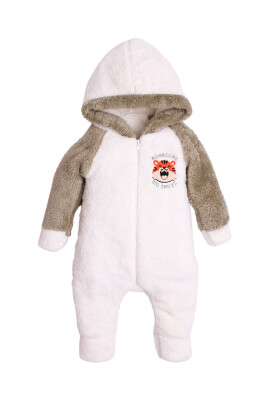 Toptan Unisex Bebek Nakışlı Welsoft Tulum 3-12M Kidexs 1026-40153 - Kidexs