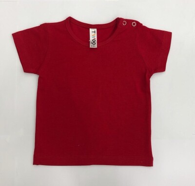 Toptan Unisex Bebek Tişört 6-18M Twoo 1079-1000 Kırmızı