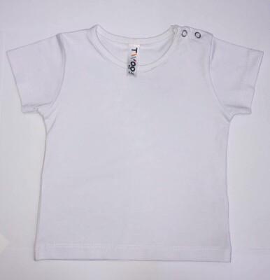Toptan Unisex Bebek Tişört 6-18M Twoo 1079-1000 Beyaz
