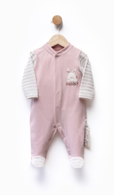 Toptan Unisex Bebek Yenidoğan Nakışlı Tulum 0-6M Flexi Baby 2063-252305 - 2