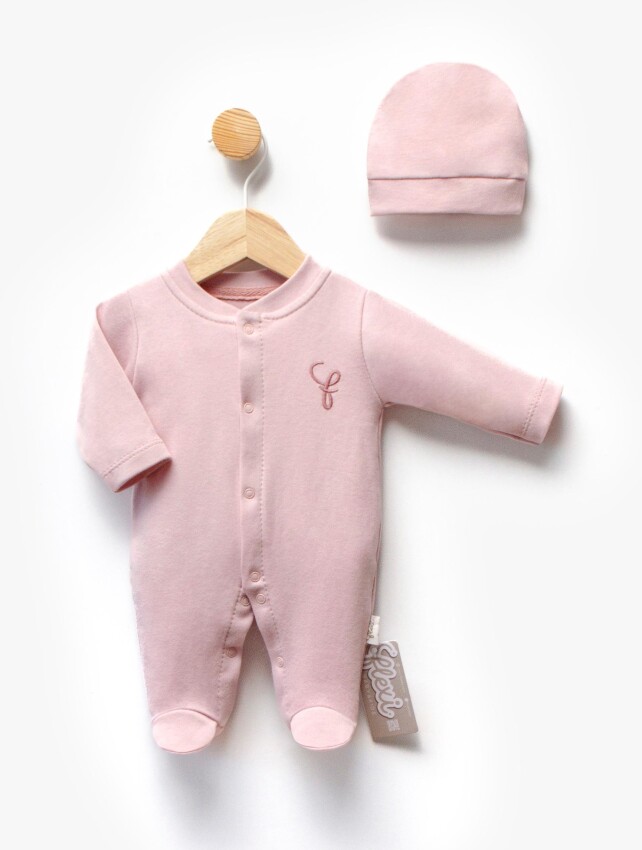 Toptan Unisex Bebek Yenidoğan Tulum ve Şapka 0-3M Flexi Baby 2063-252306 - 2