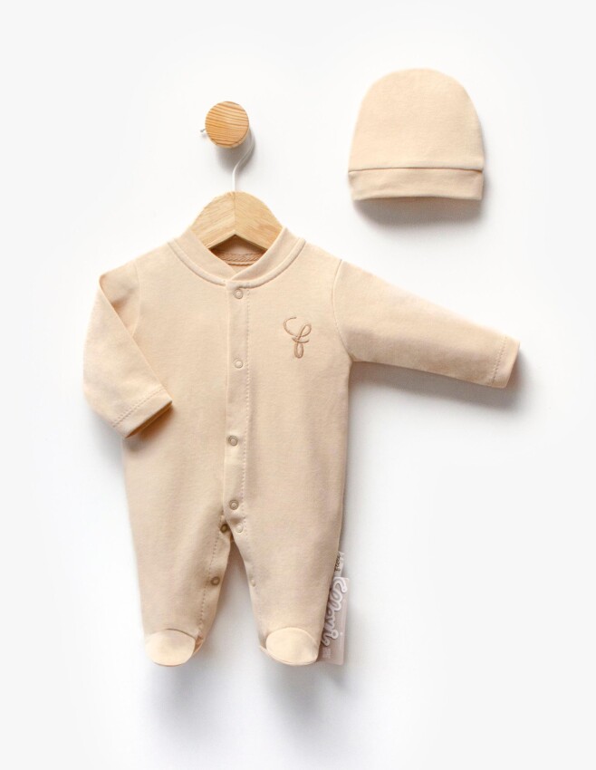 Toptan Unisex Bebek Yenidoğan Tulum ve Şapka 0-3M Flexi Baby 2063-252306 - 4