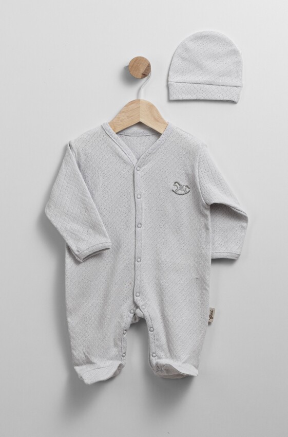 Toptan Unisex Bebek Yenidoğan Tulum ve Şapka 0-3M Flexi Baby 2063-252309 - 1