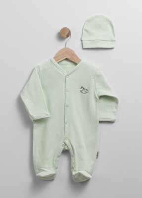 Toptan Unisex Bebek Yenidoğan Tulum ve Şapka 0-3M Flexi Baby 2063-252309 - 5