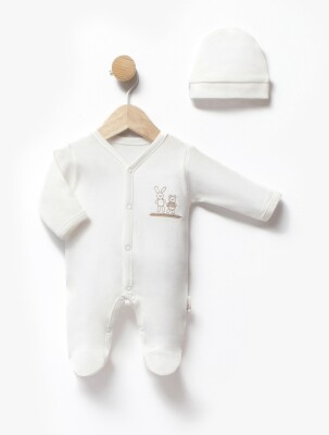 Toptan Unisex Bebek Yenioğan Zıbın ve Şapka 0-1M Flexi Baby 2063-252068 - 2