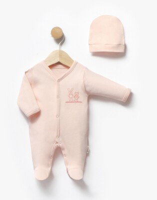 Toptan Unisex Bebek Yenioğan Zıbın ve Şapka 0-1M Flexi Baby 2063-252068 - 3