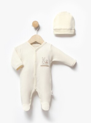 Toptan Unisex Bebek Yenioğan Zıbın ve Şapka 0-1M Flexi Baby 2063-252068 - 4