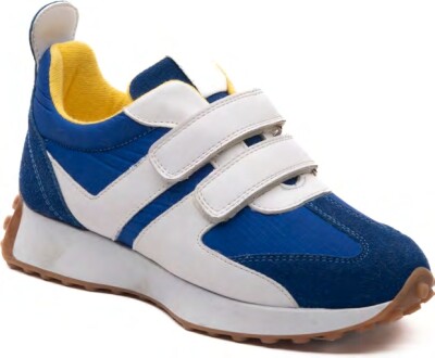 Toptan Unisex Çocuk Bantlı Spor Ayakkabı 26-30EU Minican 1060-Z-P-360 Sax Mavisi