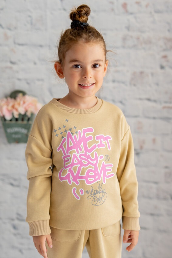 Toptan Unisex Çocuk Baskılı Sweatshirt 3-14Y Zeyland 1070-242Z1ETA61 - 2