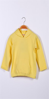 Toptan Unisex Çocuk Kapüşonlu Sweatshirt 1-7Y Zeyland 1070-221Z2LPY62 Sarı