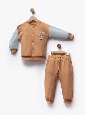 Toptan Unisex Çocuk kolej Veket ve Pantolon Takım 2-5Y Flexi Baby 2063-217589 Turuncu