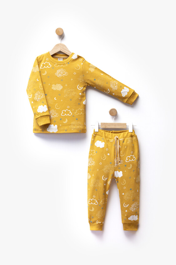 Toptan Unisex Çocuk Pijama Takımı 2-5Y Flexi Baby 2063-217602 - 2