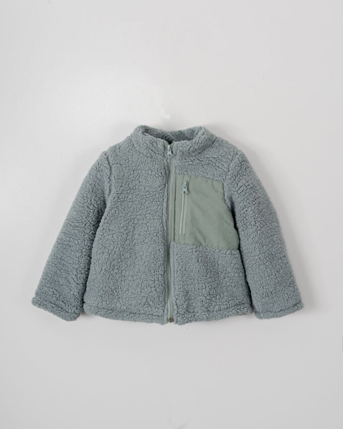 Toptan Unisex Çocuk Welsoft Sherpa Hırka 1-5Y Verscon 2031-5989 - 3