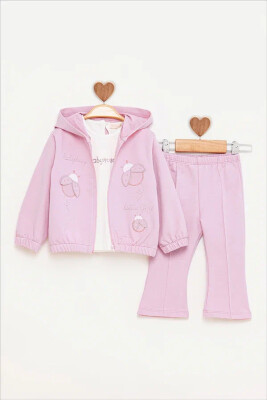 UĞUR BÖCEĞİ NAKIŞLI EŞOFMAN TAKIM BabyRose 9-24 M 1002-7814 - 3