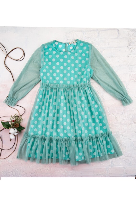 Tulle Covered Dress Büşra Bebe 1016-212042 - 2