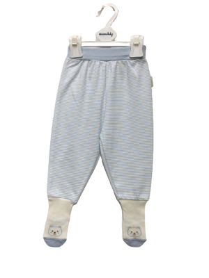 Unisex Striped Pants with Socks 3-9M Ciccimbaby 1043-4647 - 1