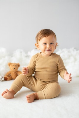 Wholesale 2-Piece Baby Boys Body Sets with Pants Gots Certificate 100% Organic 0-36M Zeyland 1070-23 - Zeyland